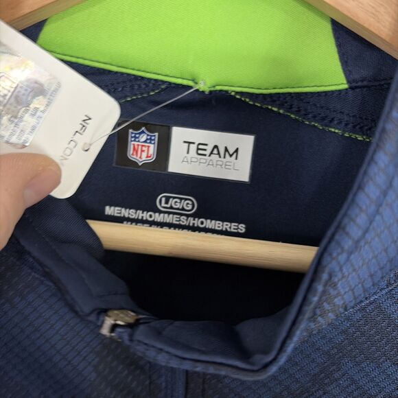 Seattle Seahawks 1/4 ZIP Long Sleeve NFL Team Athletic Shirt Football Large NWT - Picture 4 of 6